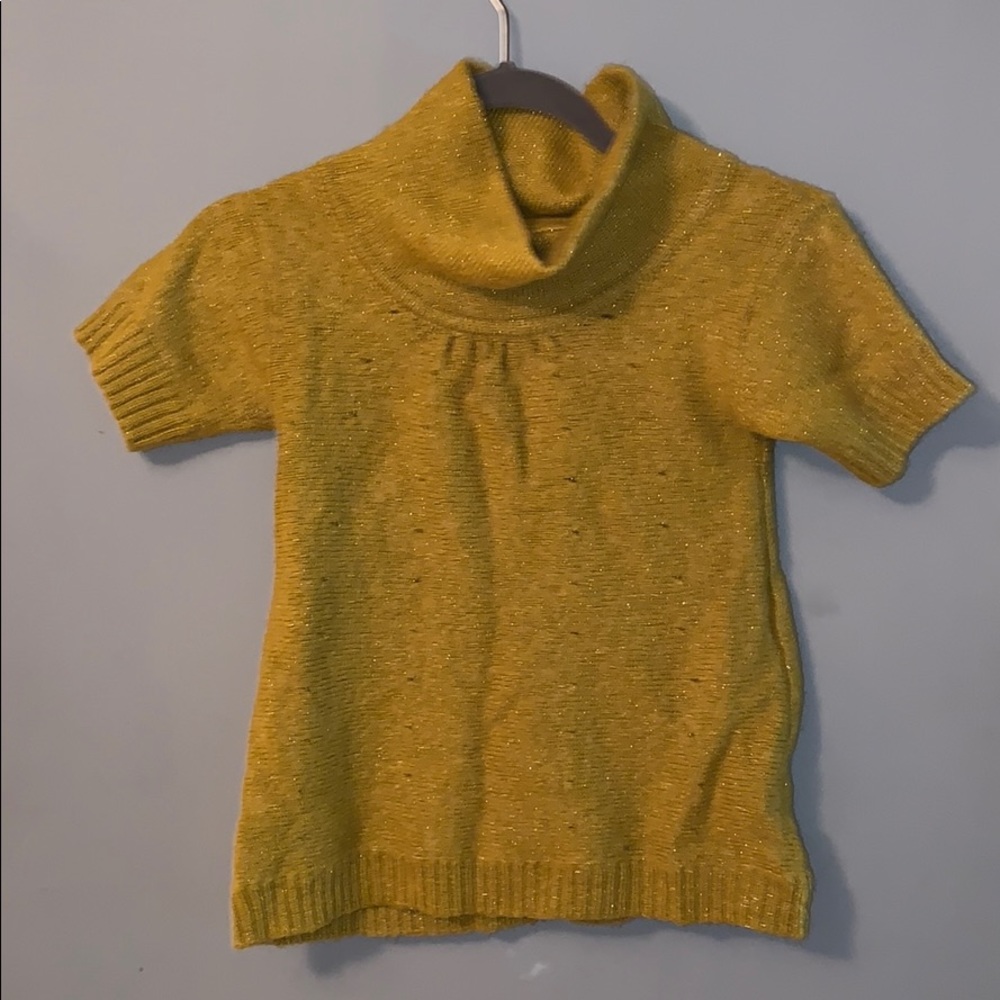 Apostrophe short sleeve wool sweater size small